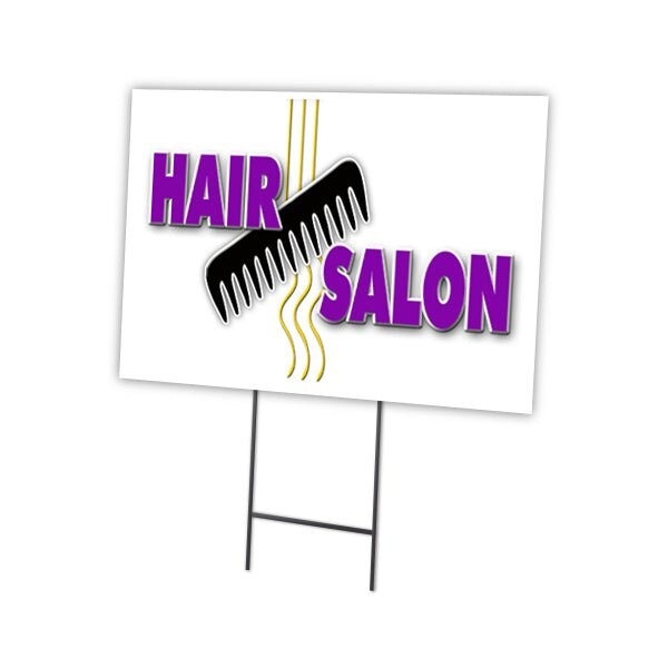 Signmission Hair Salon Yard Sign & Stake outdoor plastic coroplast window, C-1216 Hair Salon C-1216 Hair Salon - main